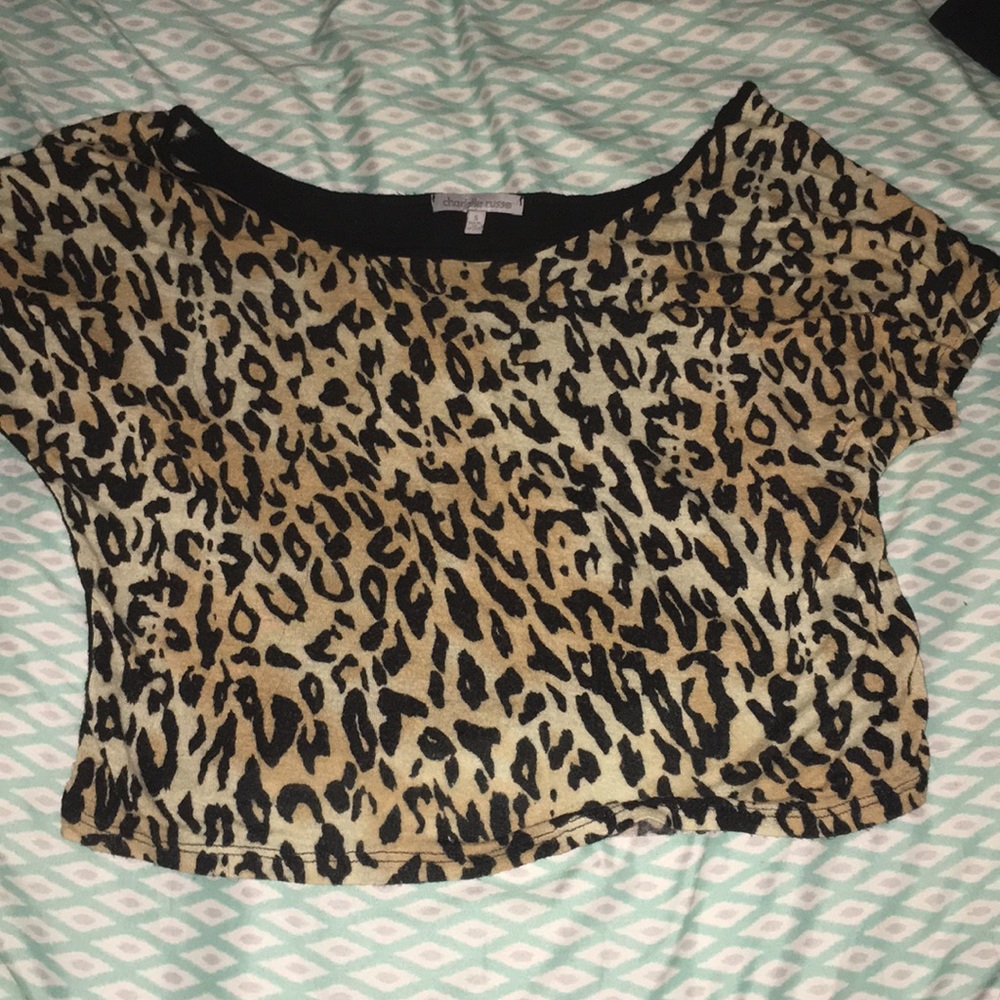 Charlotte Russe Leopard Crop Top
